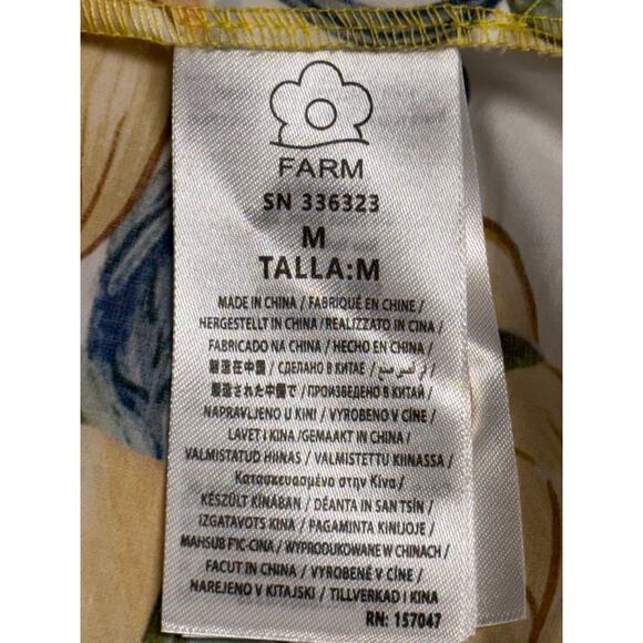 Farm Rio Sicily Scarf Cotton Flutter Floral Maxi Dress Size Medium - Picture 8 of 11